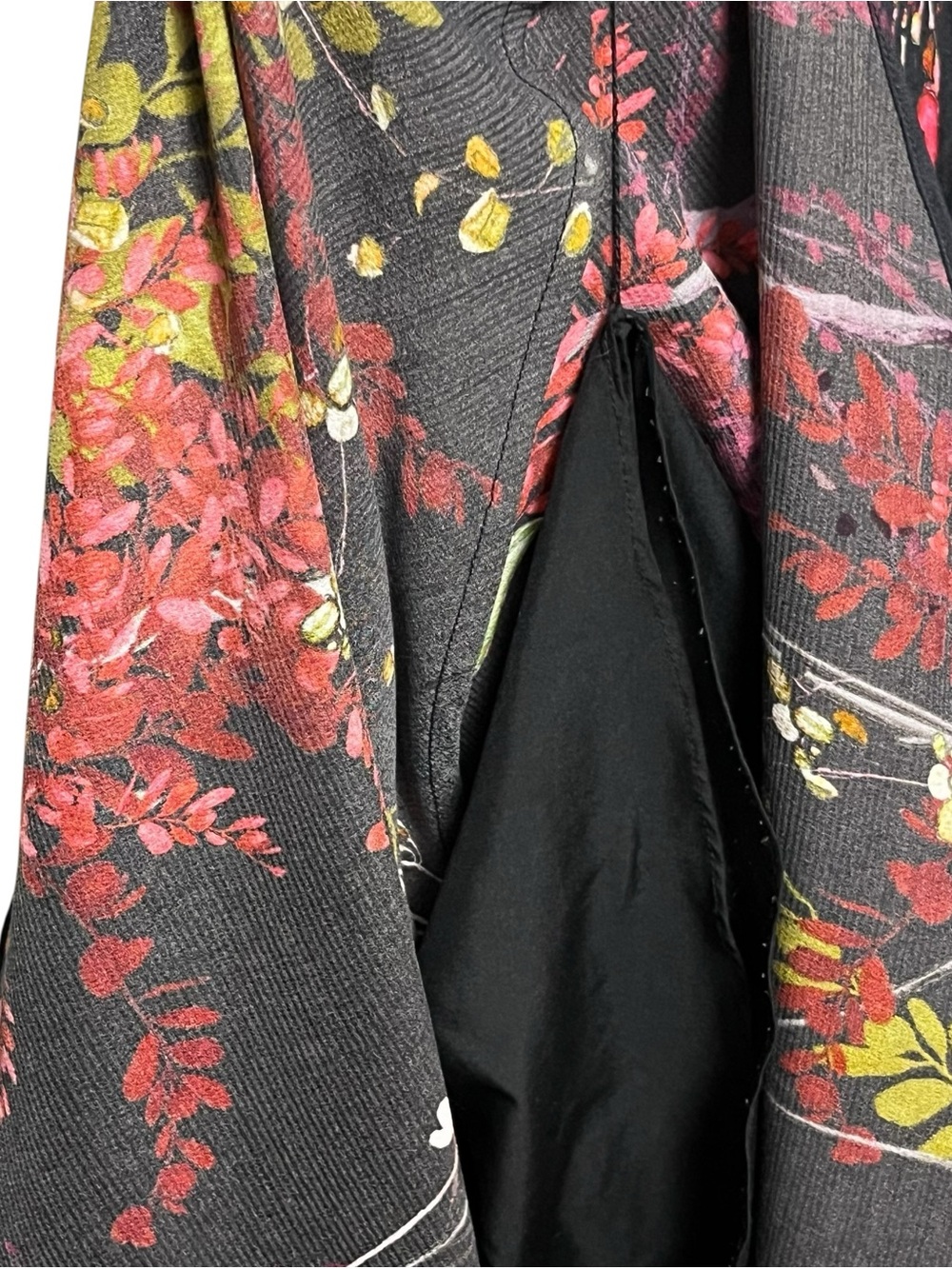 Rickie Freeman Teri Jon Floral-Print Charmeuse Bejeweled Halter Dress Size 8 - Picture 12 of 15